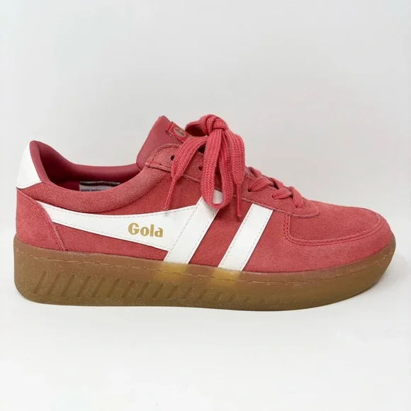 Gola Grandslam Suede Sneakers Coral/Off White/Gum Size 8 - Picture 11 of 16